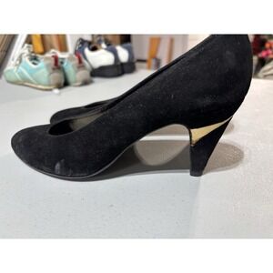 Vtg Albert Nipon Heels‎ With Gold Accents 6.5